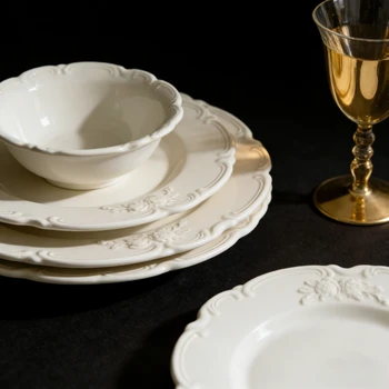 French Vintage Relief Dinnerware Collection 3