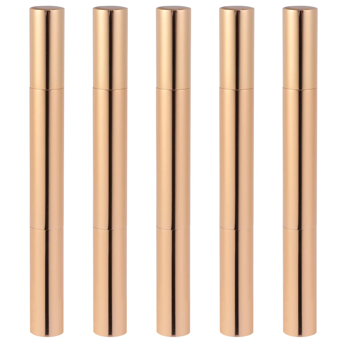 Stylos de vernis à ongles vides, applicateurs en or brillant pour fond de teint liquide, brillant à lèvres, bouteille distributrice de voyage, 5 pièces