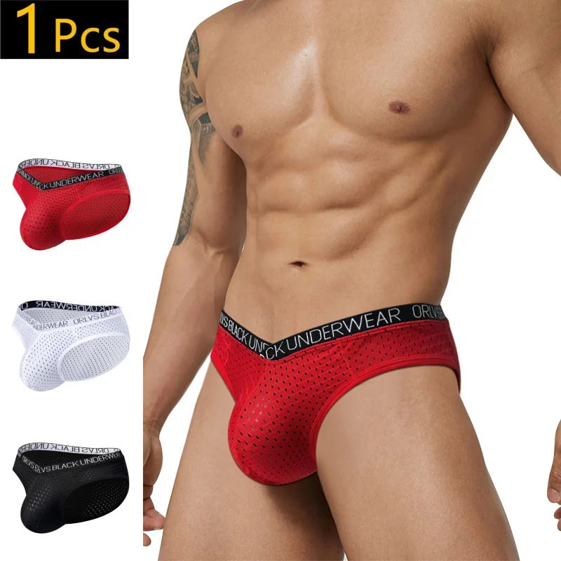 

ORLVS Summer Hot Selling Sports Triangle Pants with Mesh Breathable V-belt Design, Thin Elastic Band, Soft and Comfortable