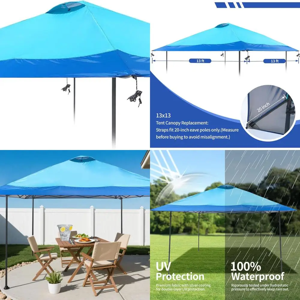 

Silver Coated 13x13 Waterproof 300D Oxford Replacement Canopy Top for Outdoor Pop Up Tent