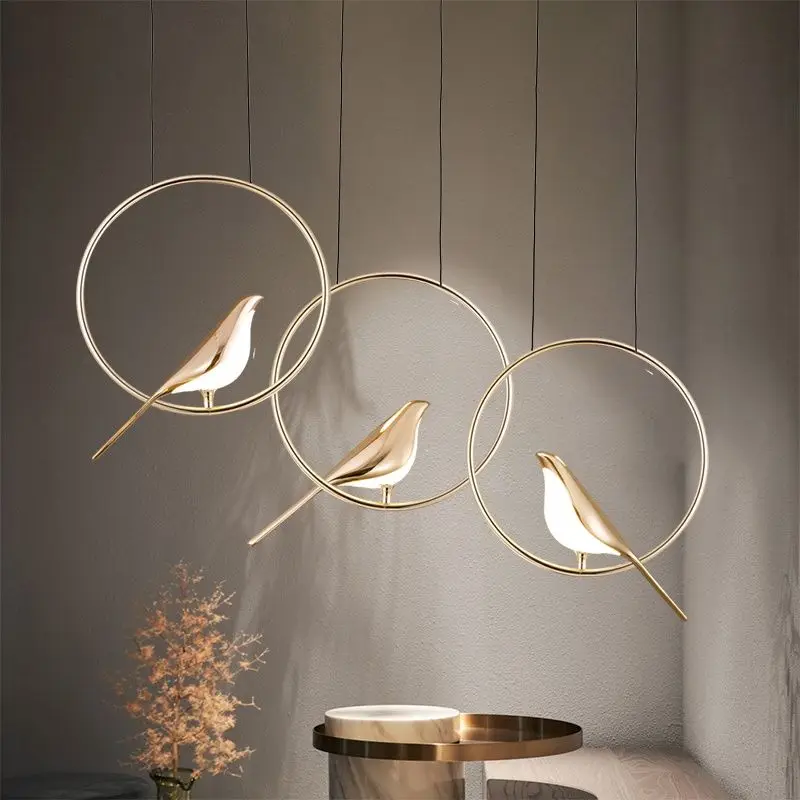 

Nordic LED Pendant Lights Magpie Hanging Lamp Indoor Lighting For Bedroom Kitchen Living Room Home Dining Table Decoration Light