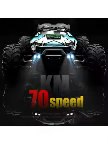 1:16 70 KM/H 4WD RC 자동차 Led 조명 2.4G 라디오 고속 브러시리스 모터 원격 제어 오프로드 자동차 어린이 장난감
