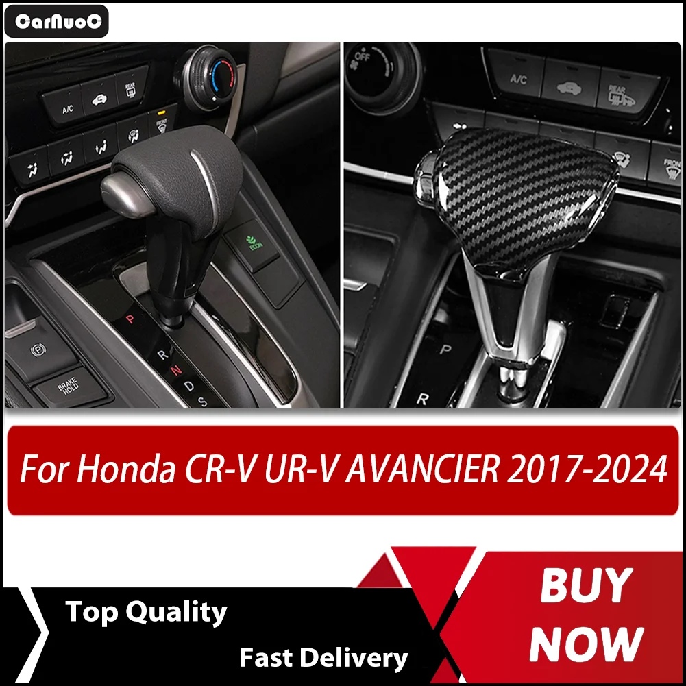 

Carbon Fiber Gear Knob Cover Sticker For Honda CR-V UR-V AVANCIER 2017-2024