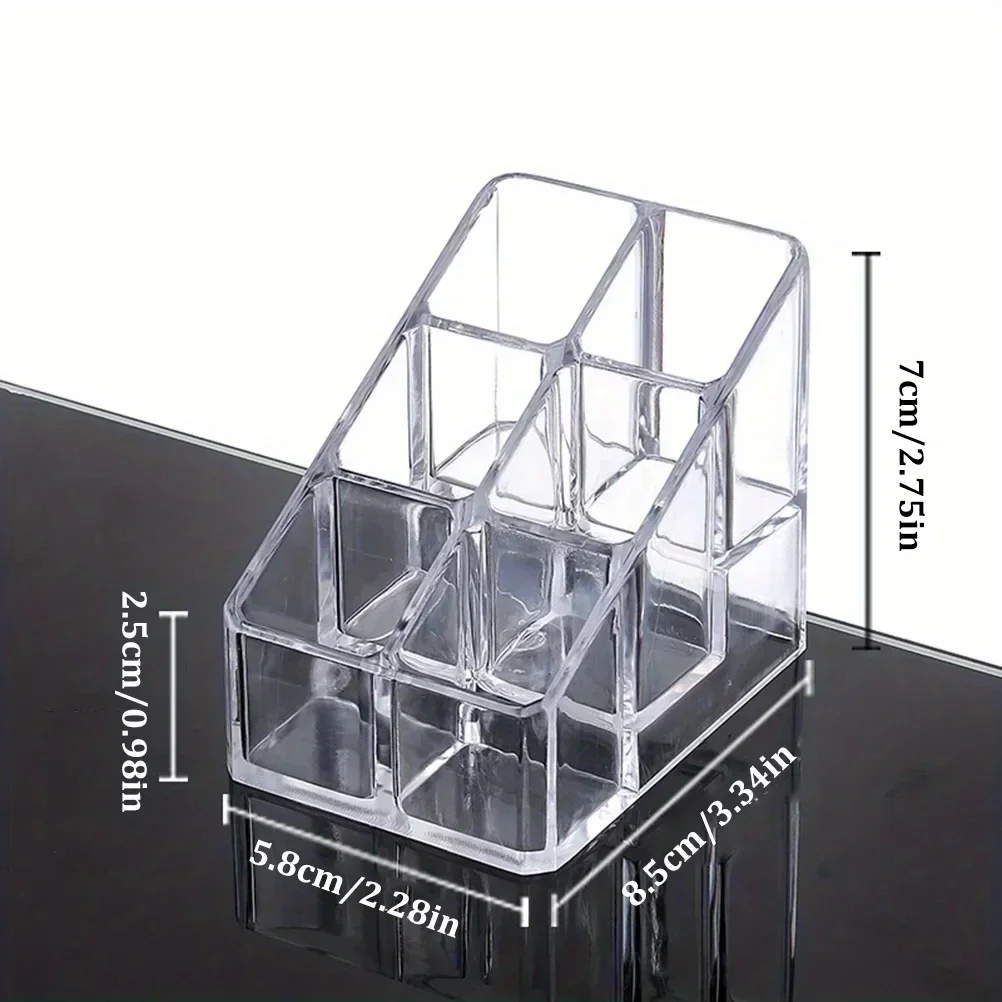 Make-up Organizer Cosmetische Opbergrek 1 stks Acryl Transparante Lippenstift Opbergdoos Desktop Badkamer Opbergdoos 6 Raster