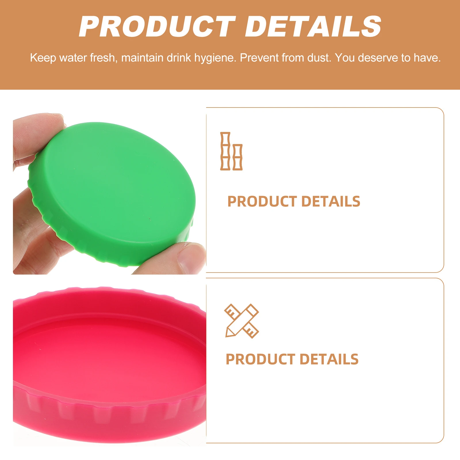 

2 Pcs Beer Closure Soda Can Sealer Lids Spill Stopper Cover Vitality Saver Silica Gel Covers Keep Carbonation Beverage for Cans