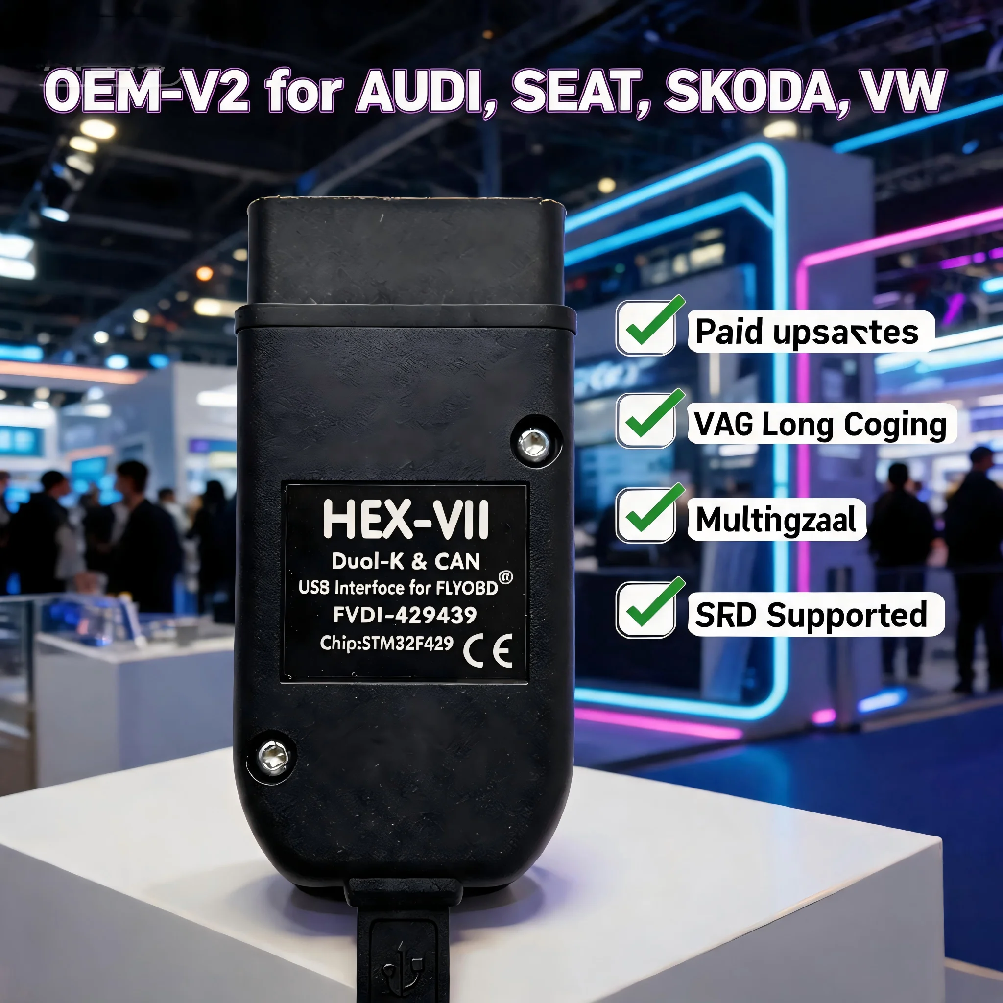 

Free Updating OEM V2 HEX Real V2 Auto Scan COM Diagnostic Tools VAG Coding COM STM32F429 V25.3 For VW AUDI Skoda Seat VCDS-Tool