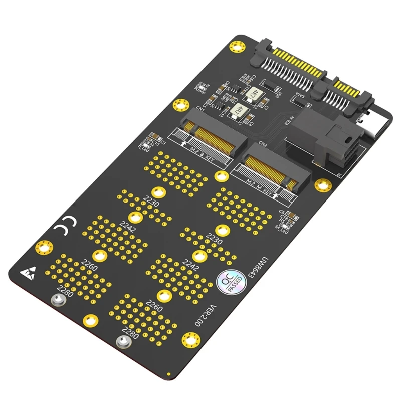 بطاقة محول 2 في 1 من NVMe إلى SATA3 وSFF 8643 لنقل البيانات بسرعة وتوسيع مساحة التخزين