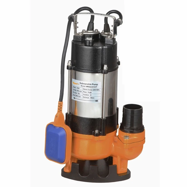 WATERPRO 550w 100% copper wire submersible sewage electric water pump high efficiency for river  intake