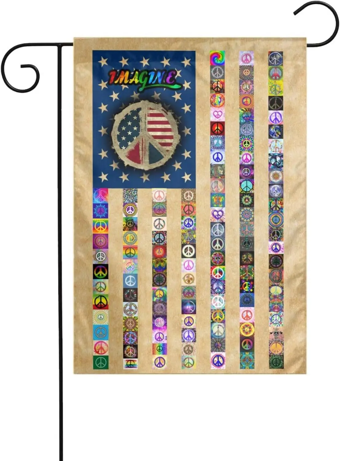 US Peace Flag 12 X 18 inch Double Side Vertical Garden Flag Indoor Outdoor Perfect Decoration IIX SSL