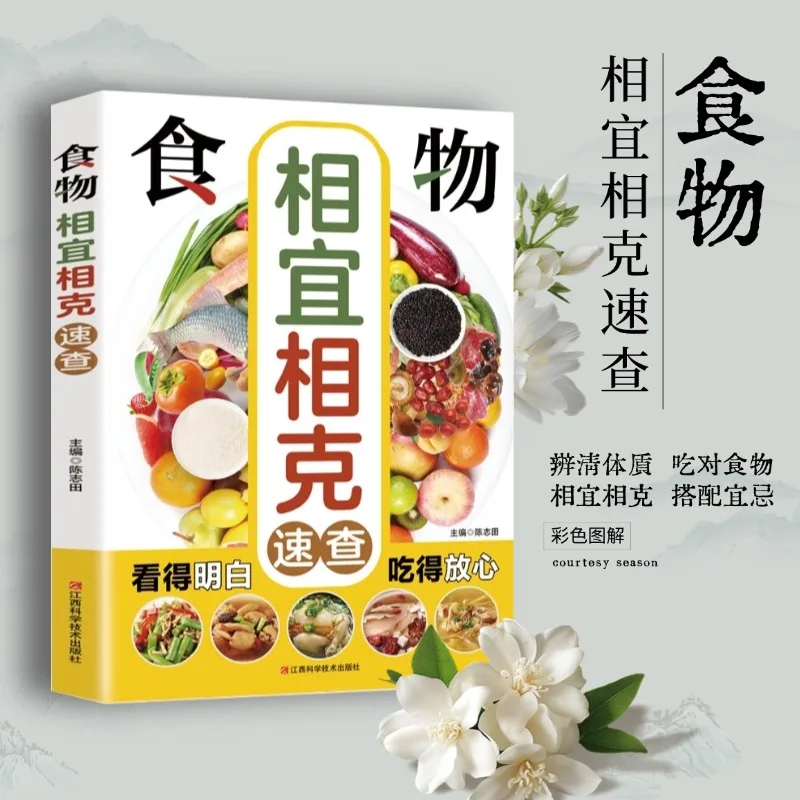 Cookbooks, recipes, and health books: a quick reference book on food compatibility, Chinese books, and body conditioning books