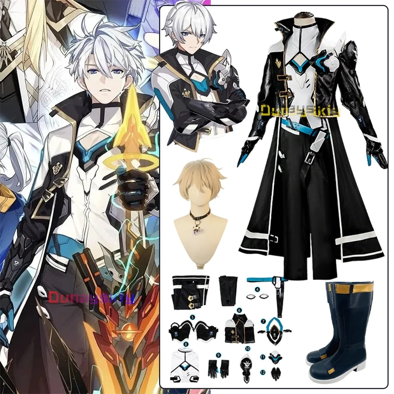 Кевин Каслана, косплей, игра Honkai Impact 3, костюм, парик, пламя, боевая форма, наряд унисекс, маскировочные костюмы на Хэллоуин, xs-2xl