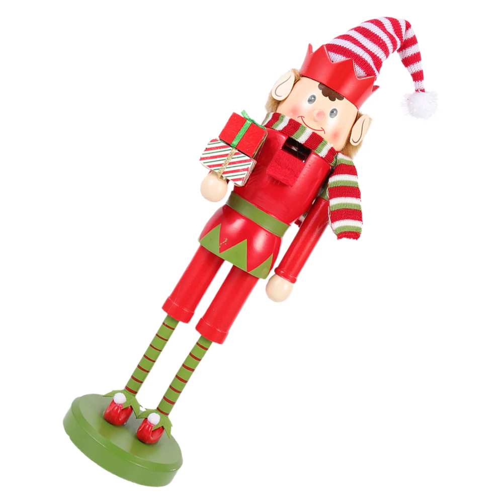 

Wooden Christmas Nutcracker Figure Small Holiday Decor For Tabletop Mantel Home Festive Display Xmas Decoration Ornament