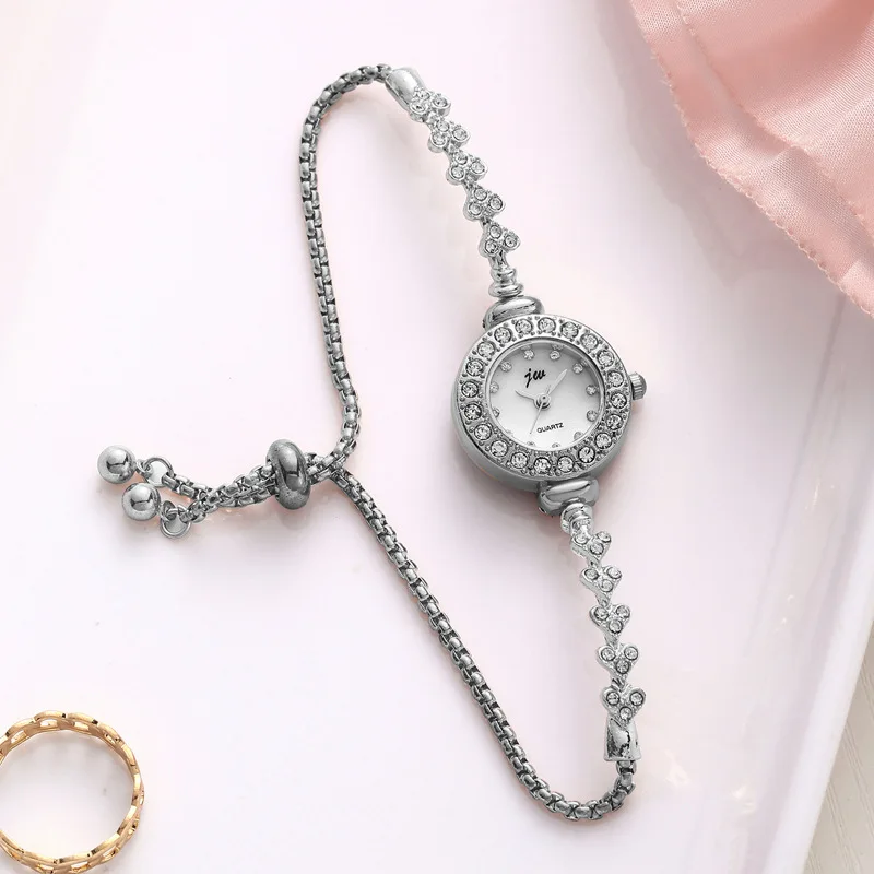 Goldie women's full diamond bracelet watch, niche light luxury style drawstring accessory watch, women's quartz watch