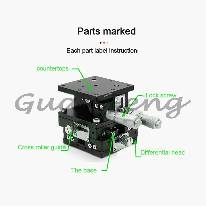 Manual precision displacement platform fine-tuning lifting table 40 40 * 40MM