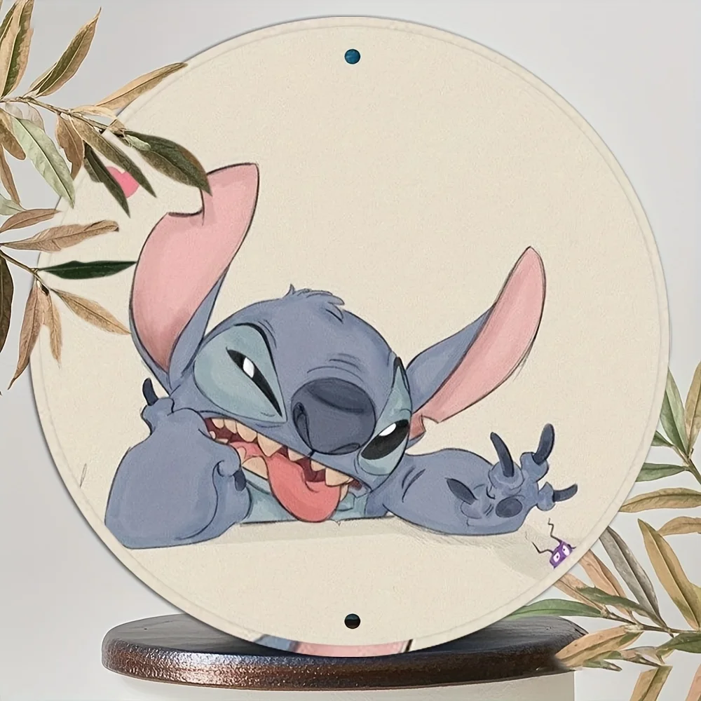 1 قطعة ، غرزة ، لوحة ألومنيوم مستديرة رائعة ، لوحة جدارية من الألومنيوم المعدني المستدير ، ديكور جدار ، ديكور منزلي غير رسمي على الموضة على سطح الطاولة