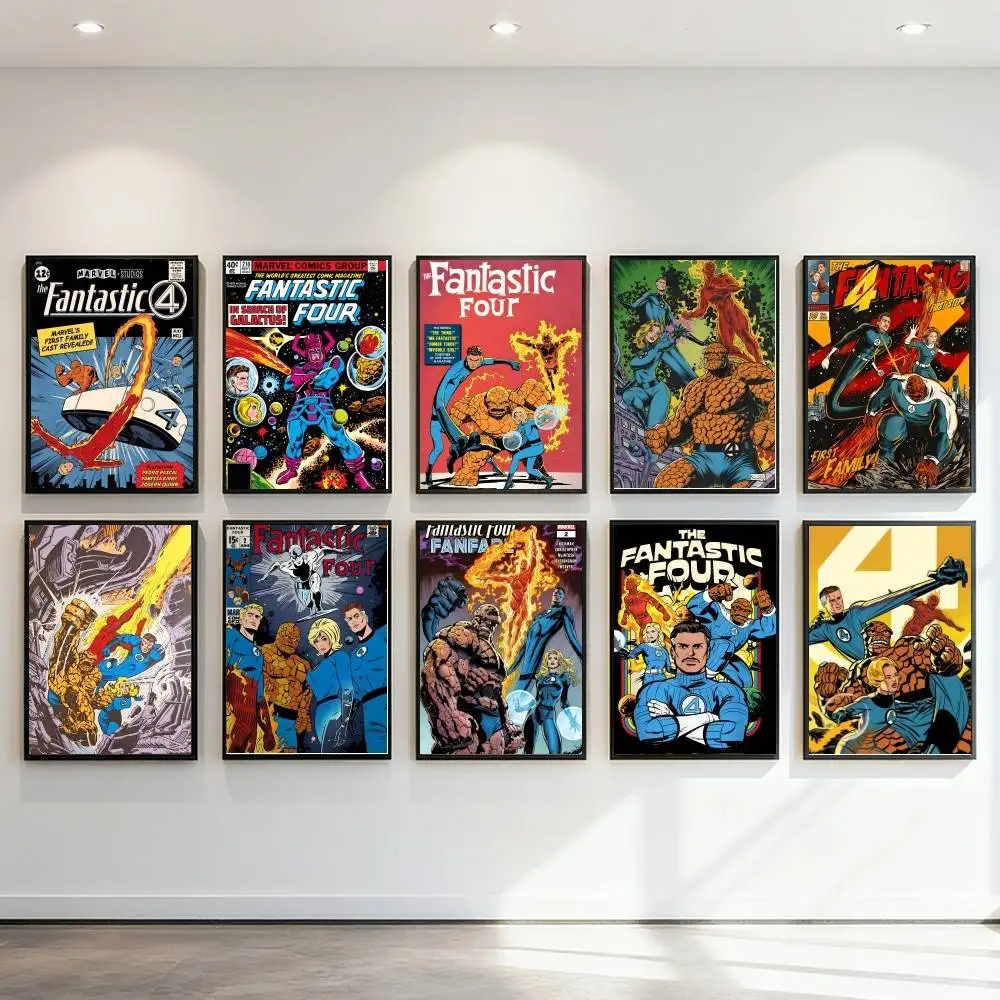 Superhero FANTASTIC FOUR Retro comics Poster Art Print Anime Style Home Decor Ideal Gift Perfect Room Decor