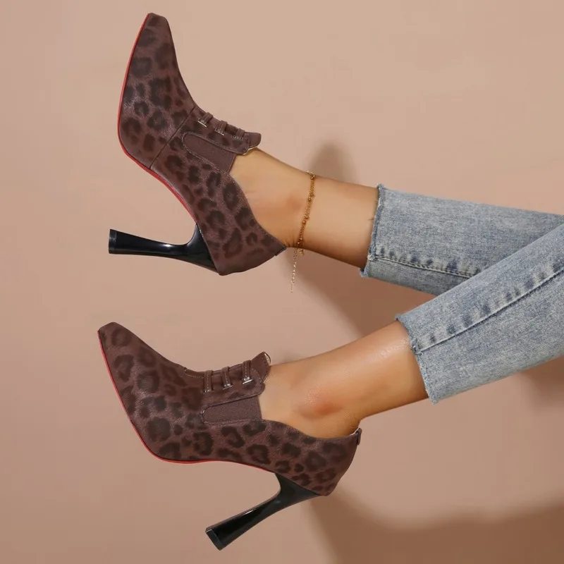 المتسكعون الكعب العالي أشار تو المرأة الفردي كعب ستيليتو جديد الخريف عالية الكعب #3