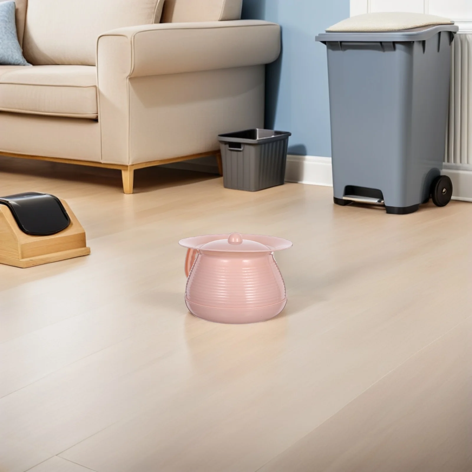 وعاء بول محمول للأطفال والكبار، دلو تبول بلاستيكي خفيف الوزن مع غطاء، تصميم مدمج خالٍ من الرائحة للسفر والتخييم #2