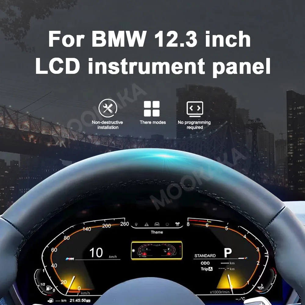 12.3'' Digital Cluster For BMW 3 4 Series F30 F31 F32 GT-F34 F33 F36 LCD Dashboard Virtual Cockpit Instrument Speed Meter Screen