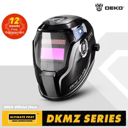 Deko máscara de soldagem  elétrica capacete  crânio  automático faixa ajustável 4/9-13 mig mma lente de soldagem para máquina de solda