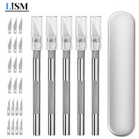 Non-Slip Metal Scalpel Knife #11 Precision Sharp Carving Engraving Knife Blades Wood Knife 8pcs Blades DIY Repair Hand Tools