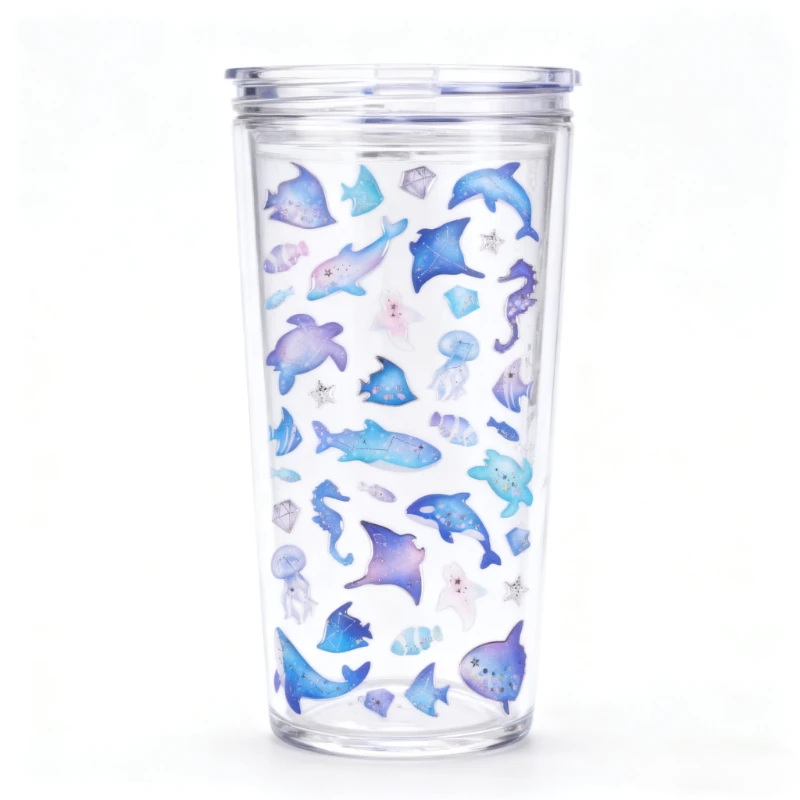 

Ocean World 3D Relief Stickers - Cute Resin Fish Decals for Stationery Water Cup Phone Cases Journal Scrapbook DIY Decoration