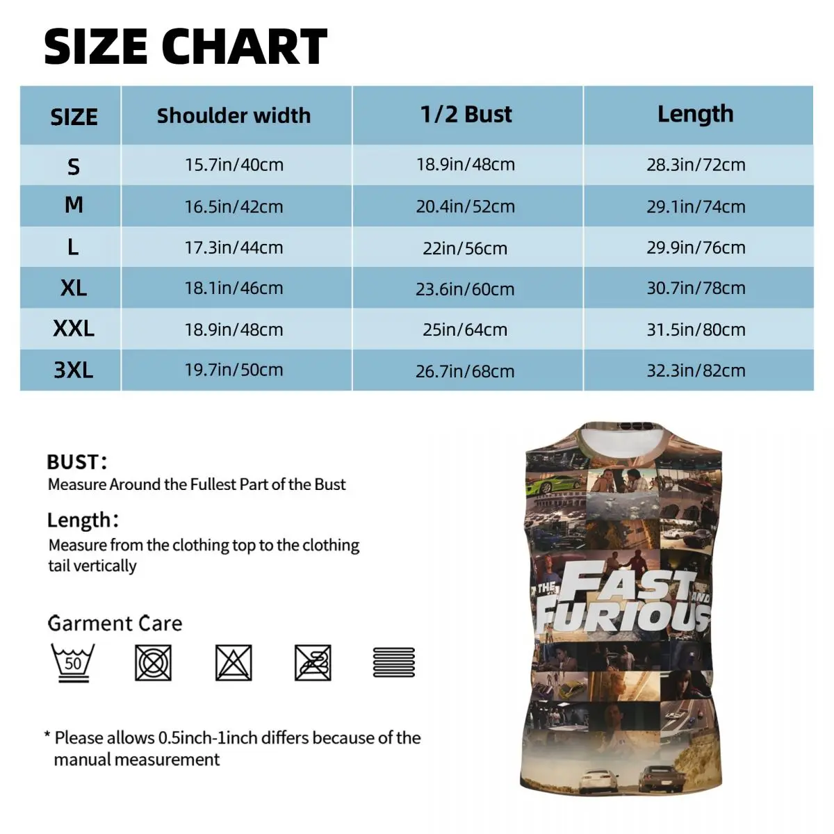 Fast And Furious Legends Tribute Men Printed Sleeveless T-shirt Casual Hip Hop Street Style Beach Holiday Tank Tops - view 2