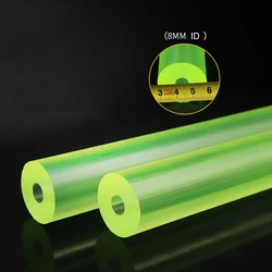PU Polyurethane Hollow Rod 16/18/20/22/25/30/35/40/45~120mm Urethane Tubes Elastic Rubber Rods Yellow Translucent Plastic Sticks