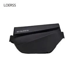 LOERSS-Bolsas de ombro impermeáveis para homens e mulheres, bolsa peito, bolsa tiracolo esportiva, com zíper, funcional, grande capacidade, cintura