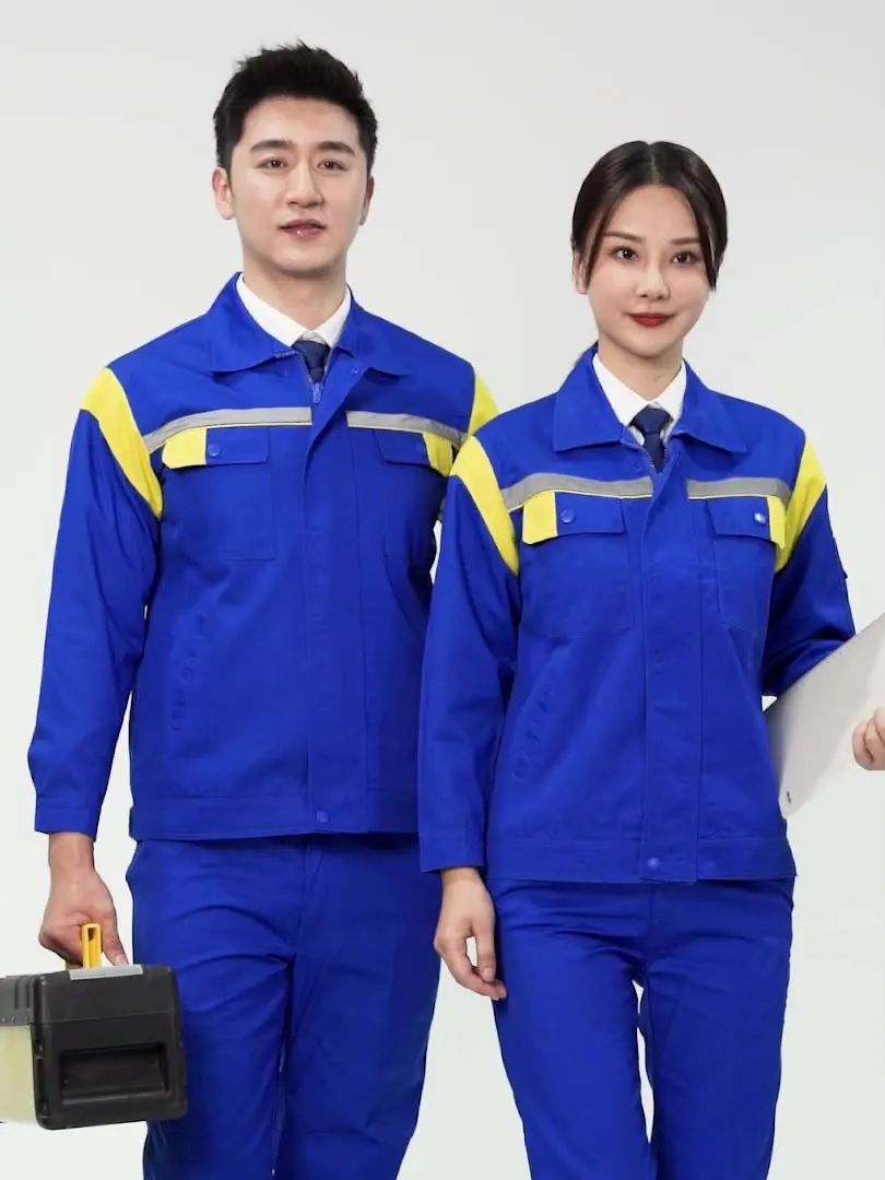 Anti-static Work Clothing Set Mens Long Sleeve Auto Repair Factory Working Uniform Gas Station Workwear For Men Work Coverall4xl