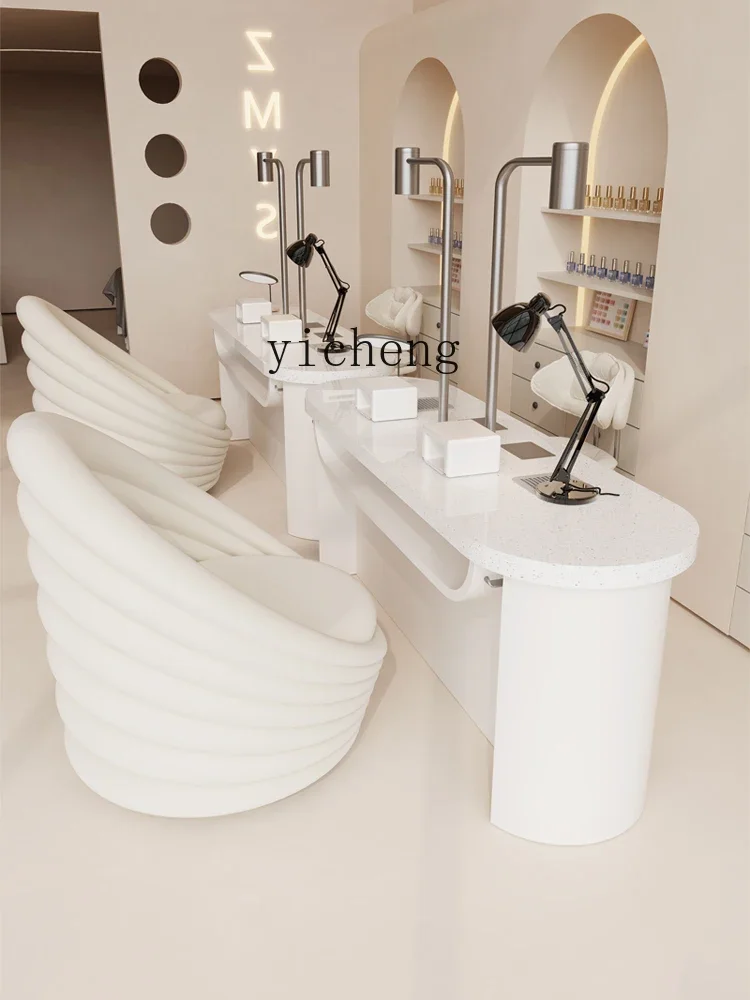 

Set Embedded High-Power Vacuum Cleaner Stainless Steel Multi-Functional Nail Table and Chair
