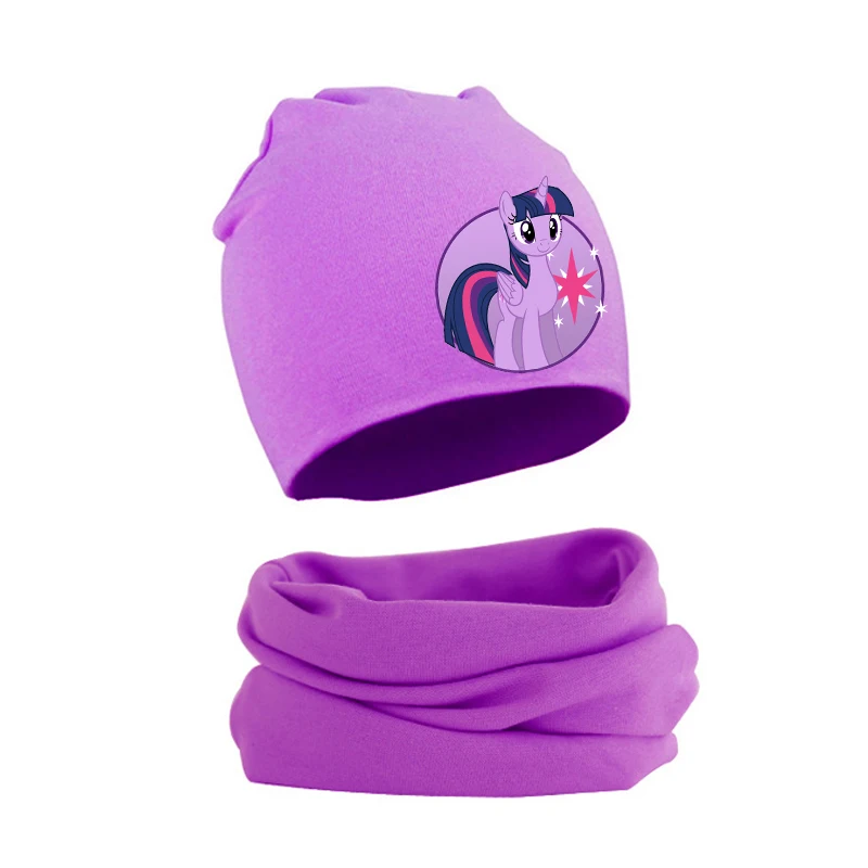 ชุดหมวกและผ้าพันคอ My Little Pony สำหรับเด็กทารก ลายอนิเมะยูนิคอร์น หมวกบีนนี่สำหรับฤดูหนาว ผ้าพันคอสำหรับเด็กแรกเกิด ของขวัญสำหรับเด็กผู้หญิง