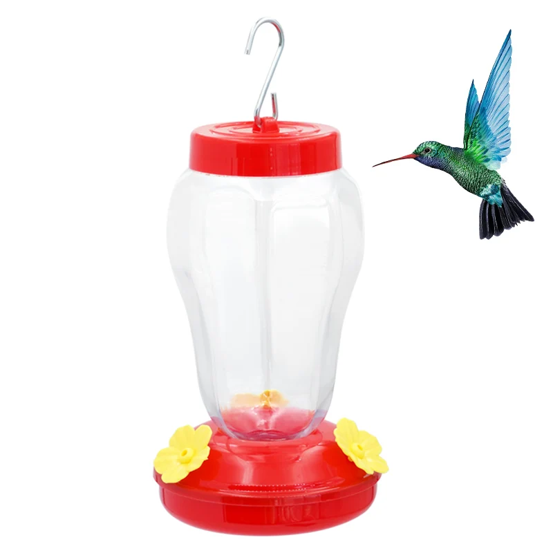 1 stücke Kunststoff Kolibri Feeder Vogel Wasser Flasche Hängen Garten Outdoor Kunststoff Blume Eisen Haken Vogel Feeder – Detail 7