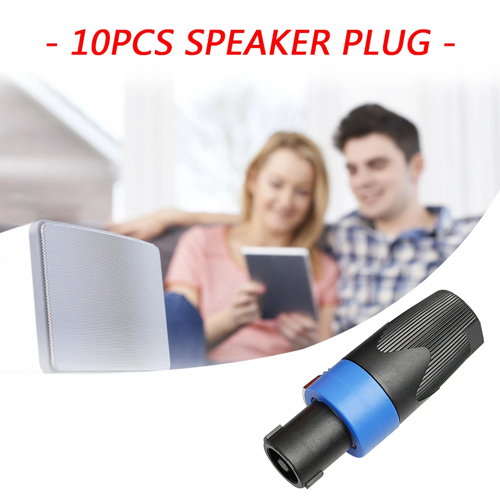 2/10x 4 Pole Audio Speaker Connectors  Portable Speaker Plugs Twist Lock RechargeableWireless for Neutrik Speakon NL4FC