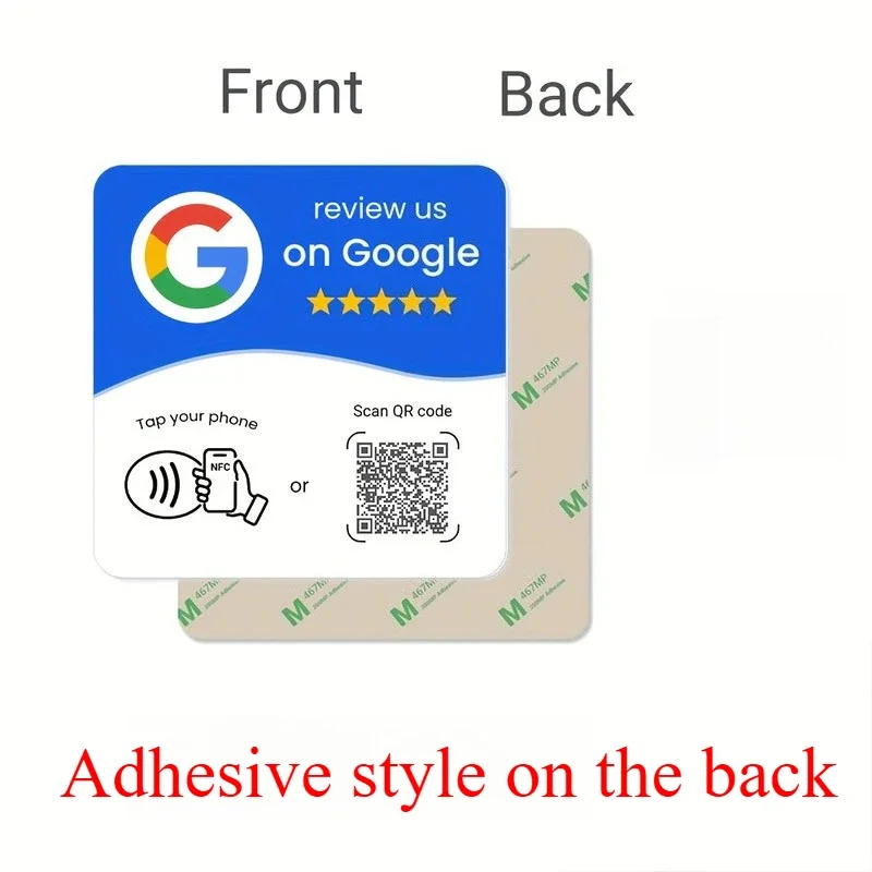 13,56 MHz programmeerbare Google Review Card NFC-stationtabel NFC Google Reviews-display buigkaart staande merkbeugel
