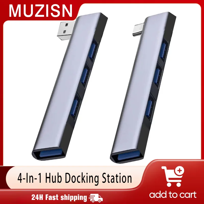

USB C HUB 3.0 Type C 3.1 4-портовый мульти-USB-сплиттер OTG-адаптер для Xiaomi Lenovo Macbook Pro 13 15 Air Pro Компьютерные аксессуары