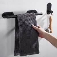 Towel Bar for Bathroom No Drilling Stainless Steel Black Bathroom Accessories Sets Toilet Tissue Roll Paper Holder Towel Rack