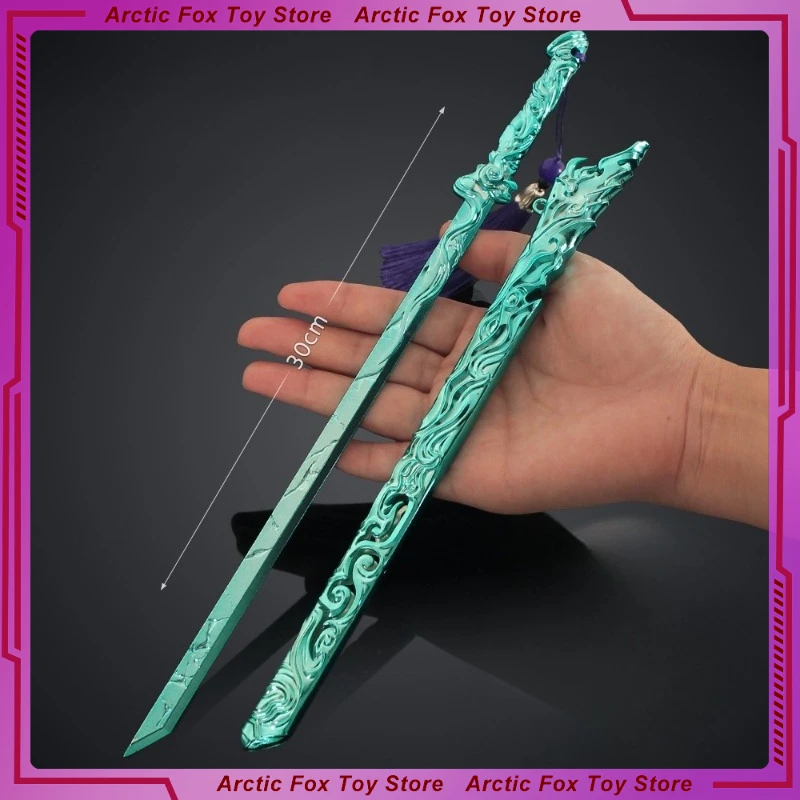 Figura de Anime Naraka Bladepoint de 30cm, modelo periférico de Metal, artesanía, decoración de escritorio, adornos, regalos de cumpleaños, Juguetes