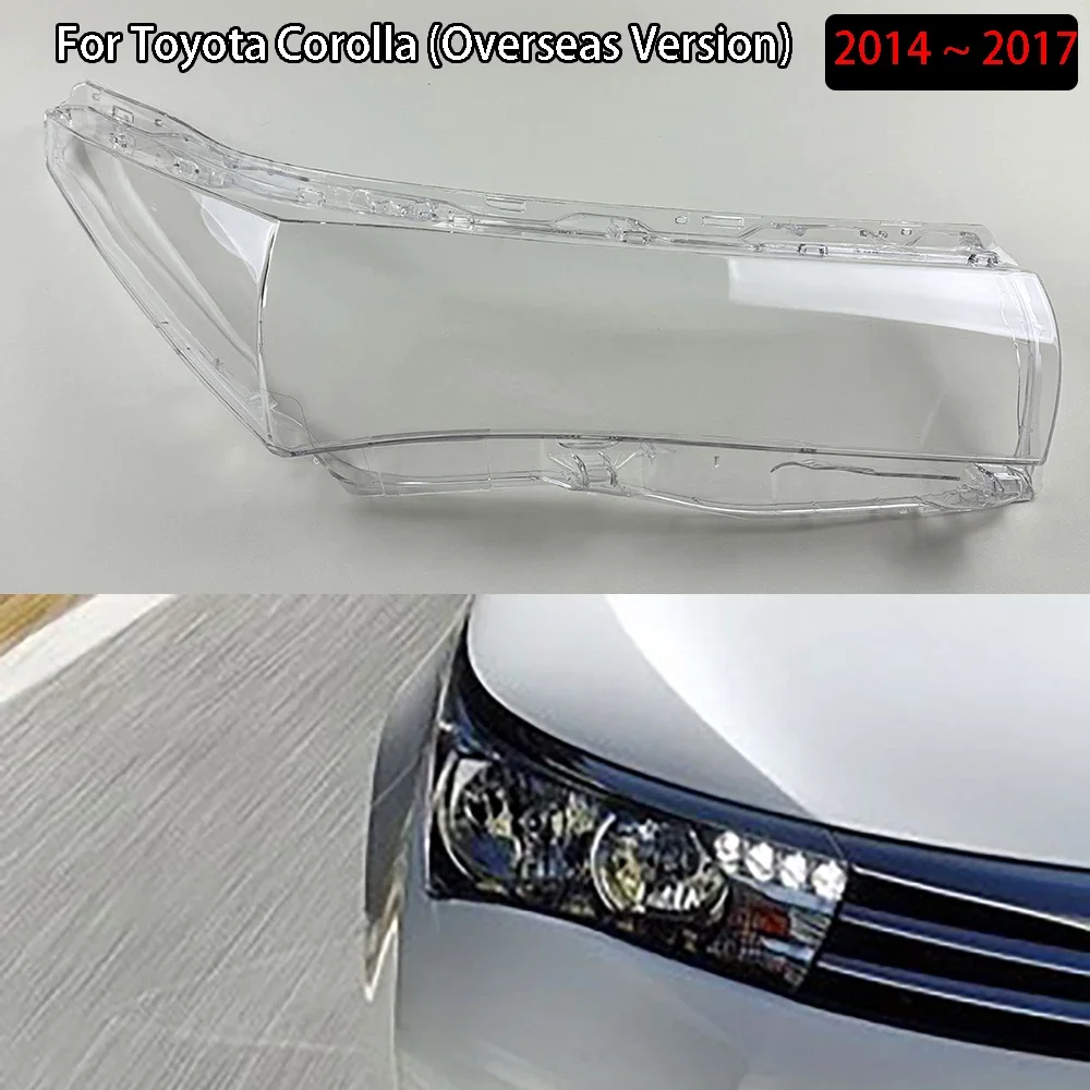

Для Toyota Corolla (обратная версия) 2014 ~ 2017, крышка объектива передней фары автомобиля, авто чехол, стеклянный абажур для фар