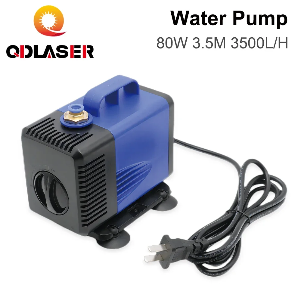 

QDLASER 80W Submersible Water Pump 3.5M 3500L/H IPX8 AC 220V ~ 240V Voltage For CO2 laser engraving and cutting machine