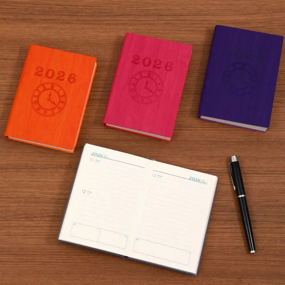 New A6 2026 Schedule Book Efficiency Manual English 365 Day Planner Time Management Notebook Students
