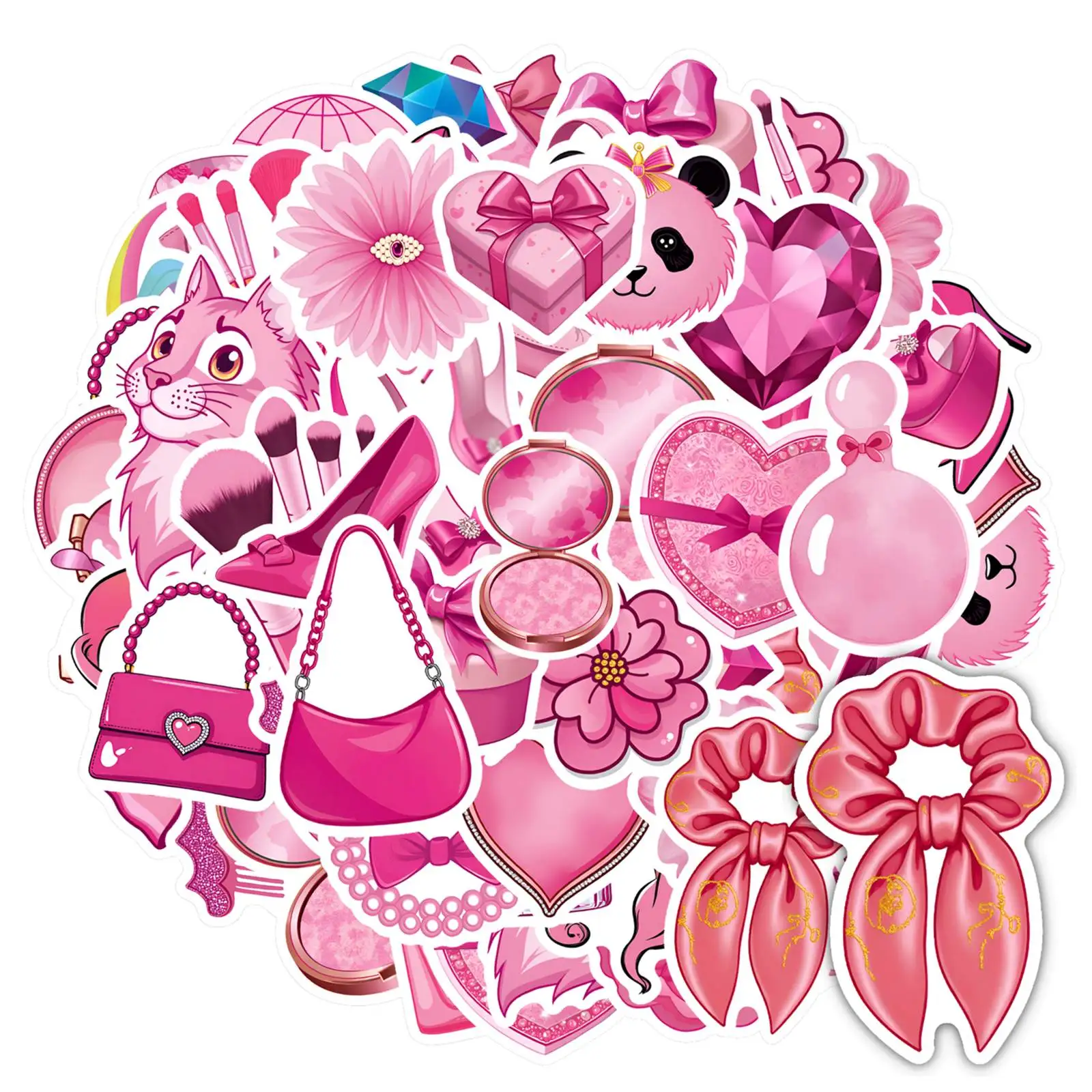 

35 шт.-50 шт., игривые модные наклейки, модные наклейки в виде сердечек, канцелярские наклейки для ноутбука, багажа, мобильного телефона