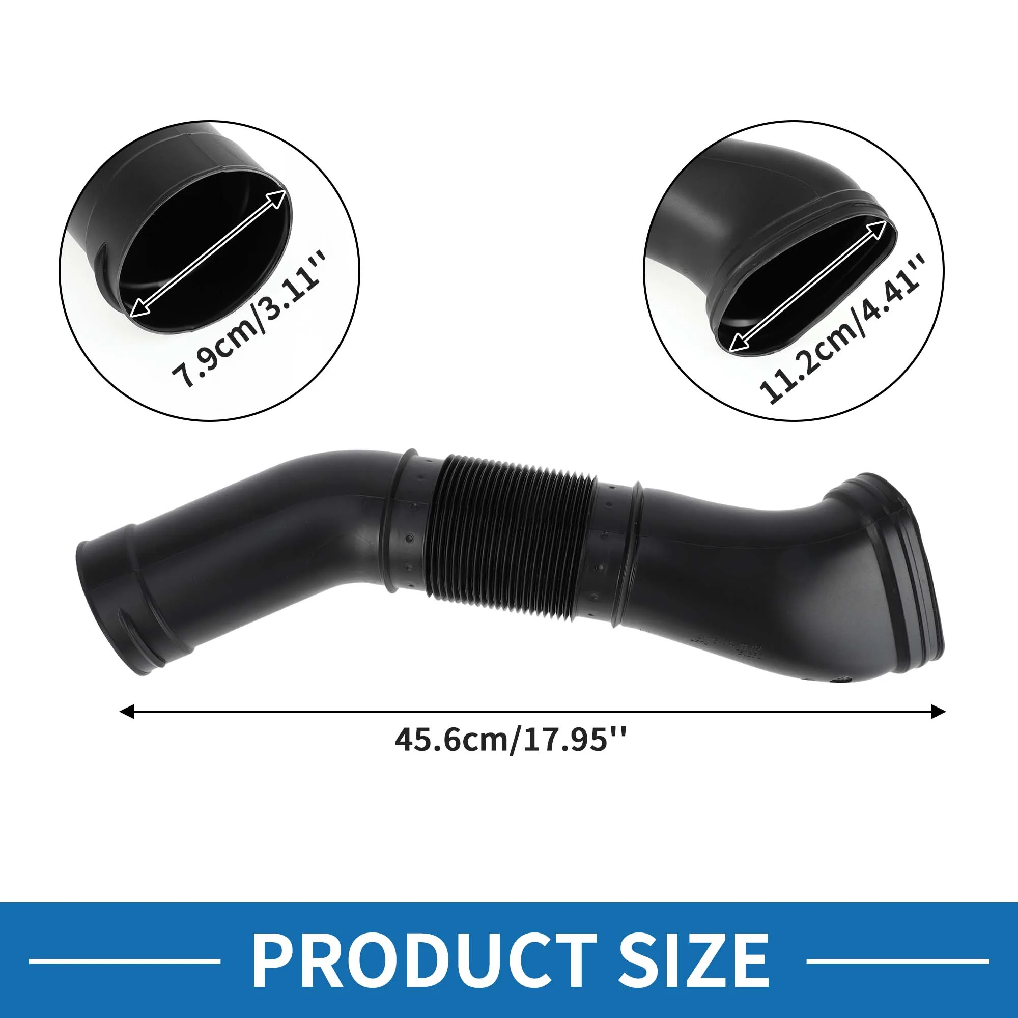 X Autohaux Vehicle Air Intake Pipe Right Side Rubber Hose No.A1130941182 for Mercedes-Benz W215 W220 S430 S55 CL500 2000-2006