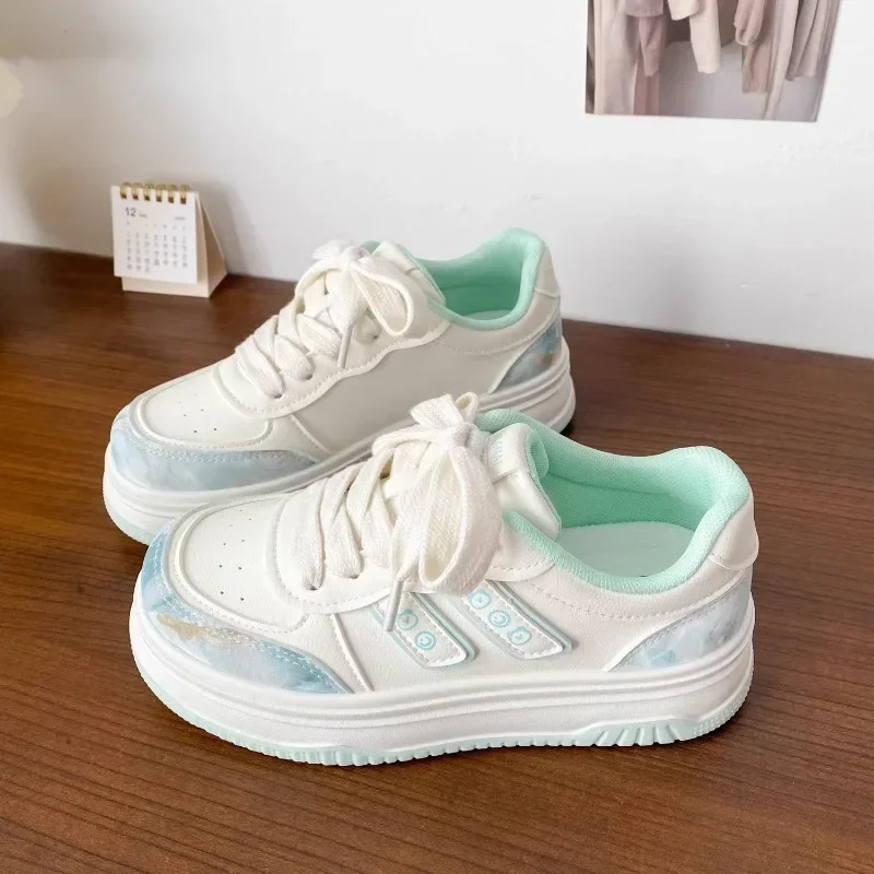 

2025 Shoes Female Versatile Women's Vulcanize Shoes Outdoor Women Sneakers Platform Lace Up Comfortable Women's Casual Shoes