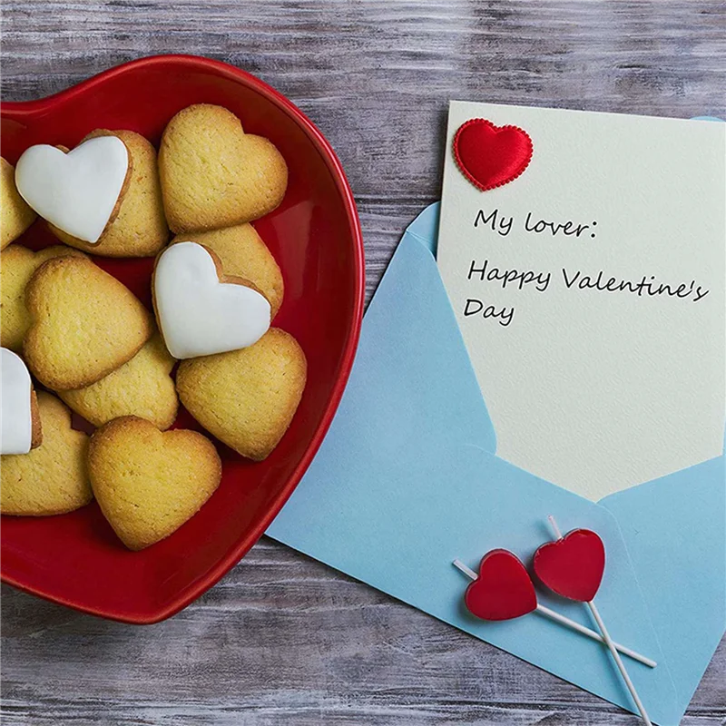 

HGHO 10 Pieces Heart Shape Cookie Cutter Set Valentine Cookie Cutter Stainless Steel Heart Cutter Valentine's Day Present