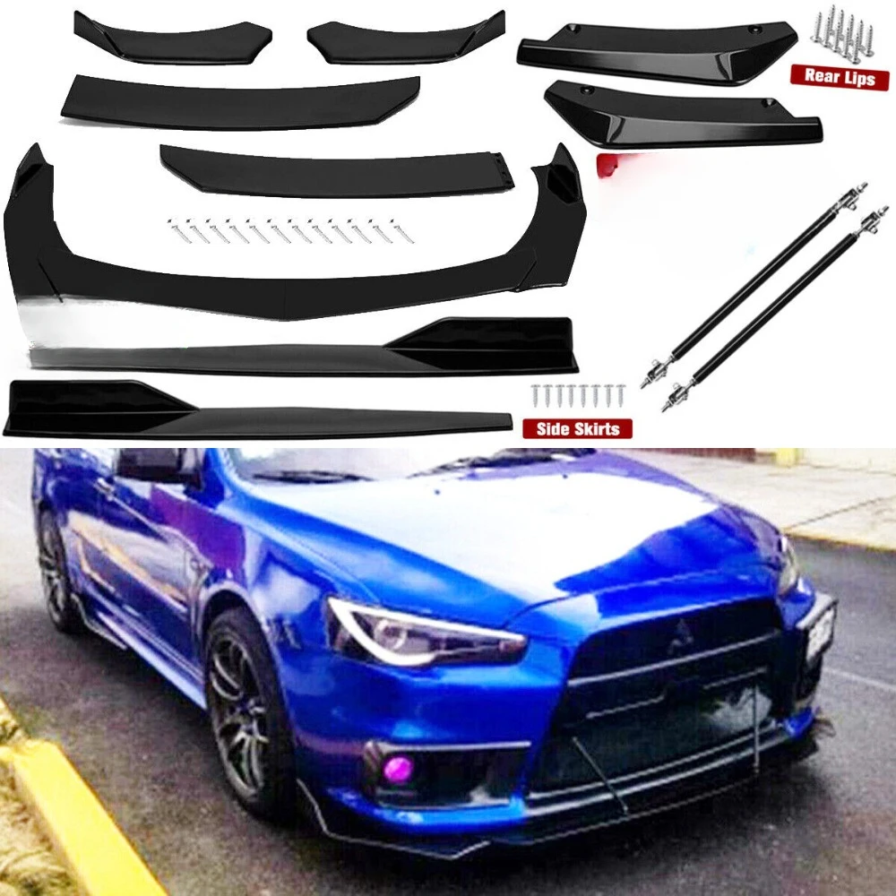 

For Mitsubishi Front Rear Bumper Lip Spoiler Splitter Body Kit Side Skirt United States