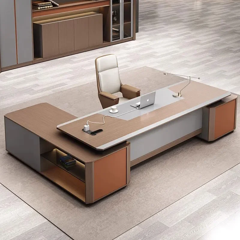 

Premium Office furniture boss table desk simple modern high-end president desk light luxury high-end desk