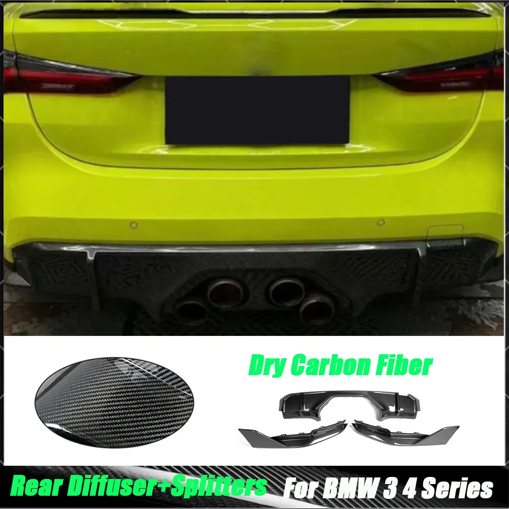 

Dry Carbon Fiber Rear Diffuser Lip Spoiler Splitters Rear Bumper Diffuser For BMW 4 Series G82 G83 M4 2021+