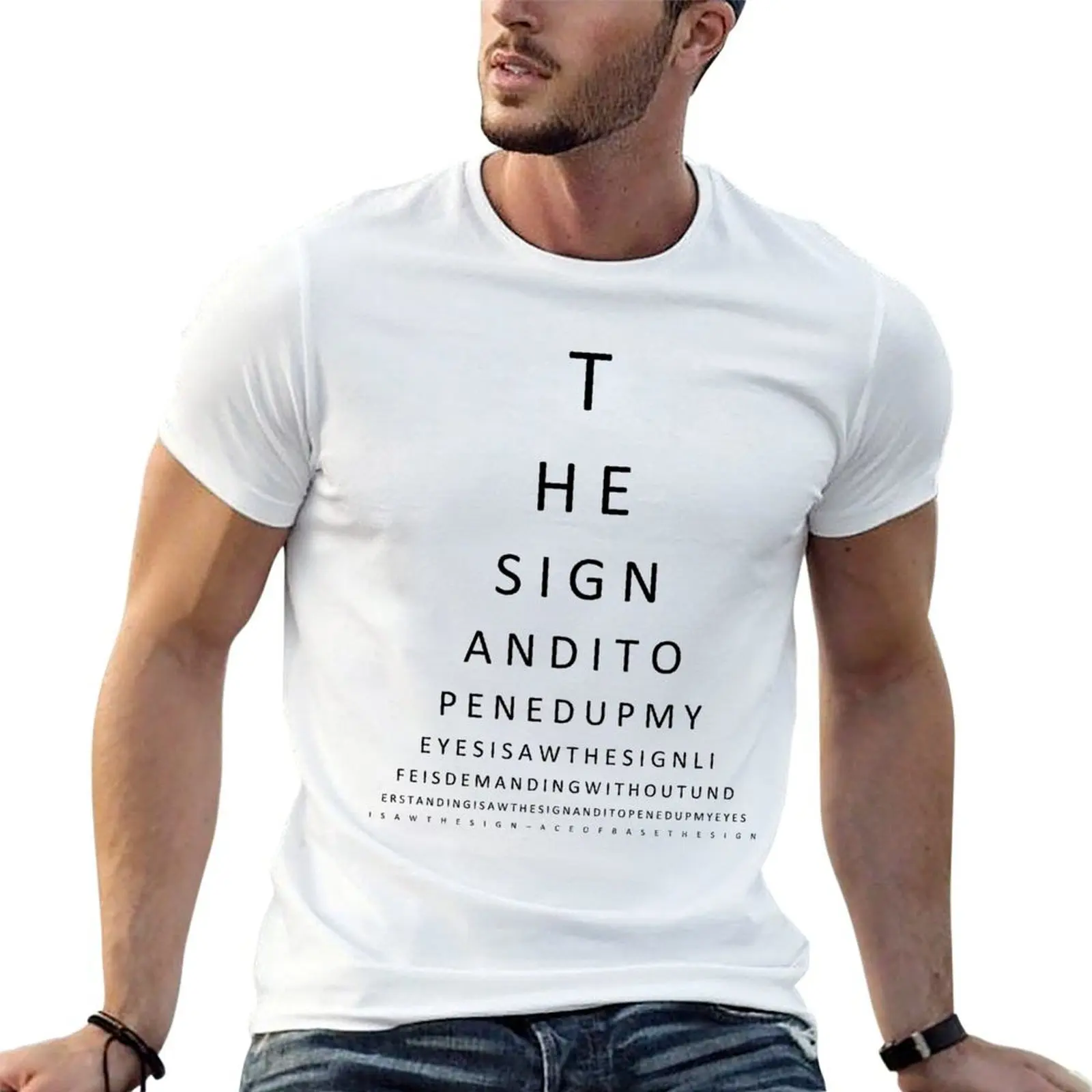 eye test - the sign T-Shirt quick-drying new gifts and t-shirts mens graphic t-shirts hip hop
