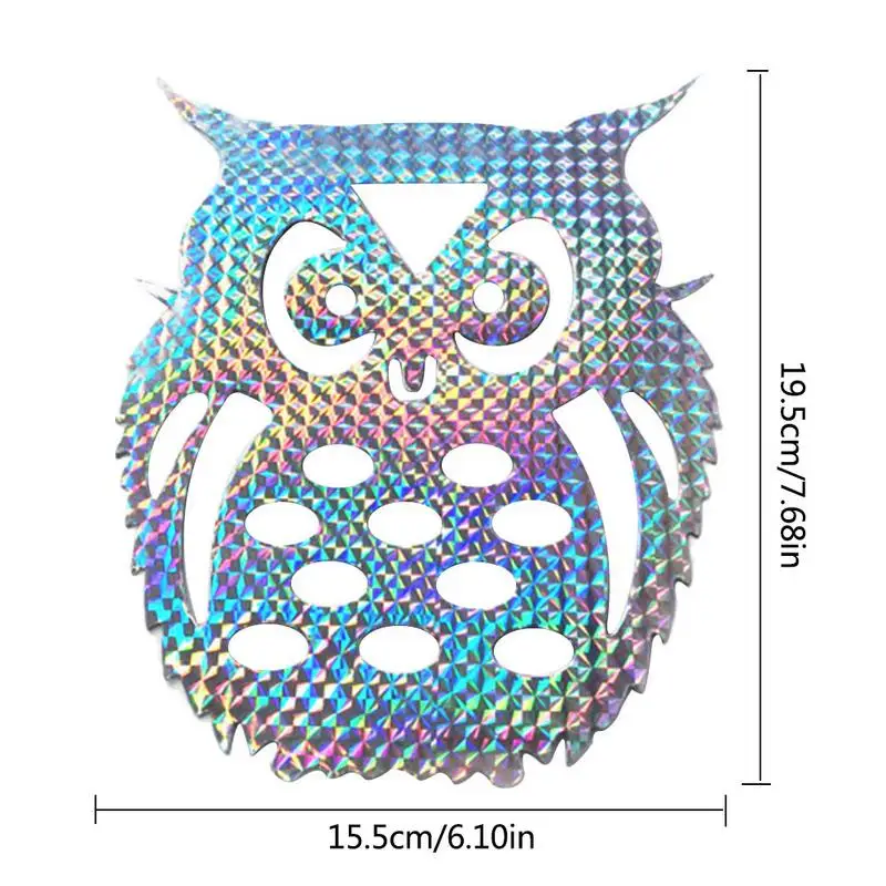 ملصق طارد للطيور الدائرية ، شكل بومة ، عاكس ، شريط رادع ، تخيف ، حمام ، جهاز نقار الخشب ، تعليق